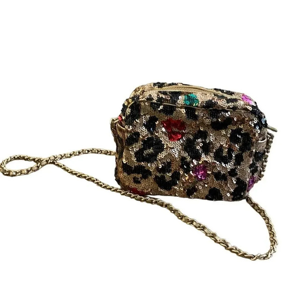 Kate Spade New York Multicolored Leopard Sequin Lauralee Crossbody Handbag - Picture 3 of 10
